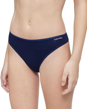 CALVIN KLEIN Form Cotton Thong Underwear sz S Small Navy Blue Panty