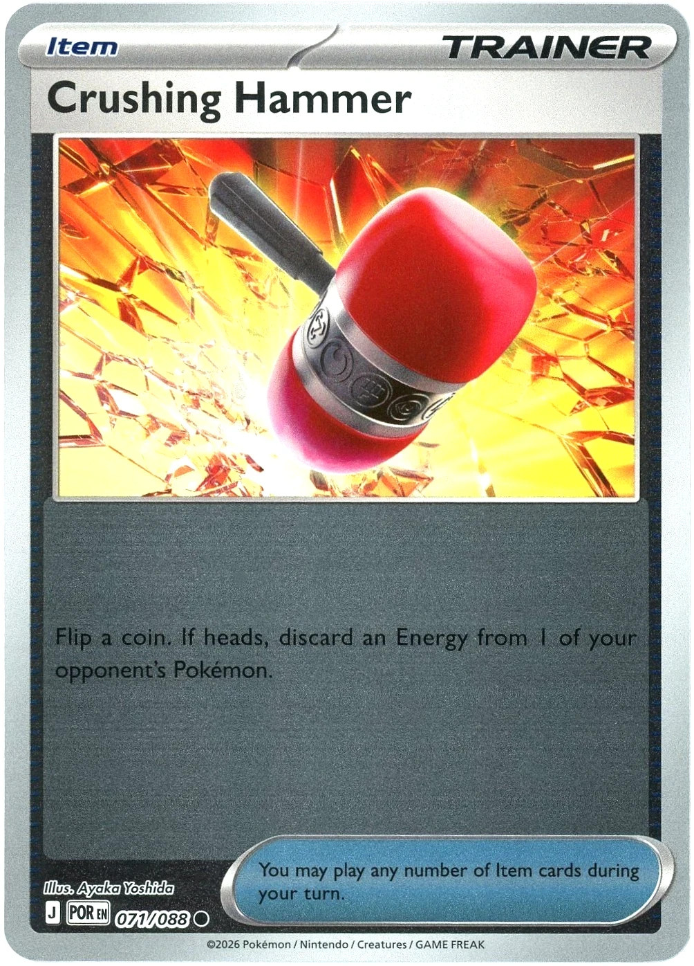 Crushing Hammer - 071/088   - Perfect Order - Reverse Holo - NM/M