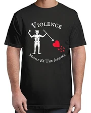 Might Be The Answer Pirate Skull Retro Design Adult Sz S-4XL T-Shirt