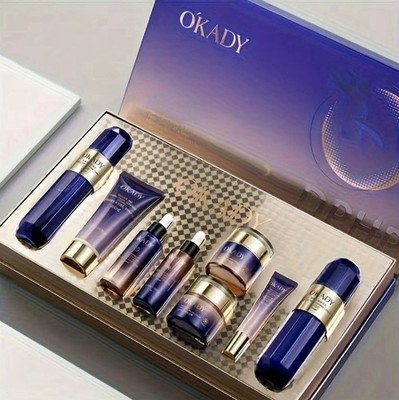 OKADY Sodium Hyaluronate Collagen Skin Care Set Cleanser, Toner, Cream, Lotion