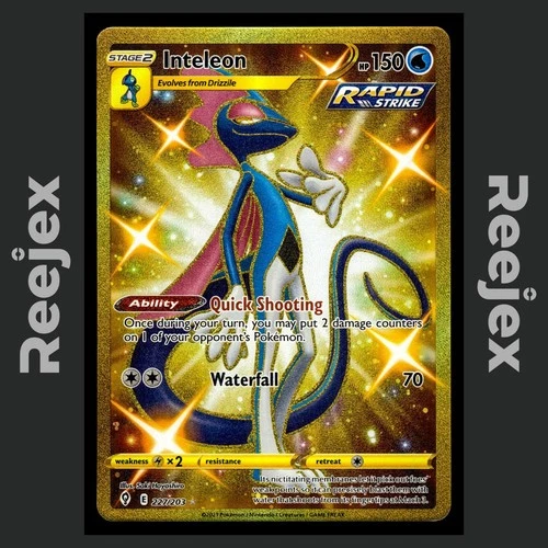 Inteleon - 227/203 - Secret Rare - Evolving Skies - Pokemon Card - NM/M