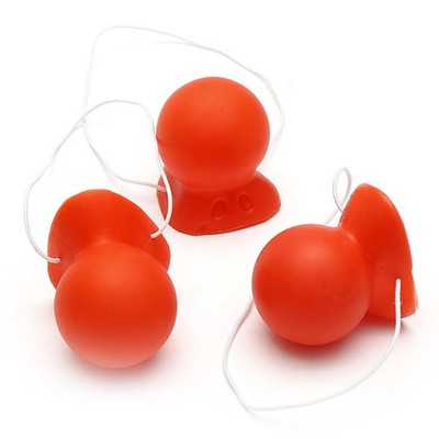 4 Pcs Honking Red Rubber Clown Nose Prop for Halloween Carnival Masquerade