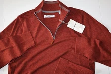 Tommy Bahama Coolside Half Zip Sweater Sweatshirt Truffle Red New Medium M