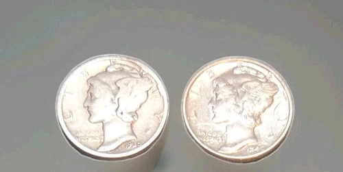 2 ~ 90% Silver Mercury Dimes 1916-1945 ~ UNDER MELT! Bullion For Any Budget!