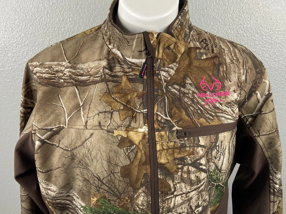 Chaqueta Realtree Xtra Mujer Grande Corazón Salvaje Sabana Cremallera Completa Camuflada Rosa Foto 2 de 4