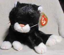 TY Classic Beanie Buddy Boots Black & White Tuxedo Cat MWMT Free Shipping