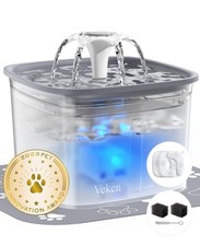 Veken Innovation Award Winner 95oz/2.8L Pet Fountain, Automatic Cat Water Fou...