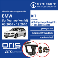 für BMW 5Er Touring (Kombi) Typ E61 03.2004-12.2010 AHK Starr +7Pol Spez. E-Satz
