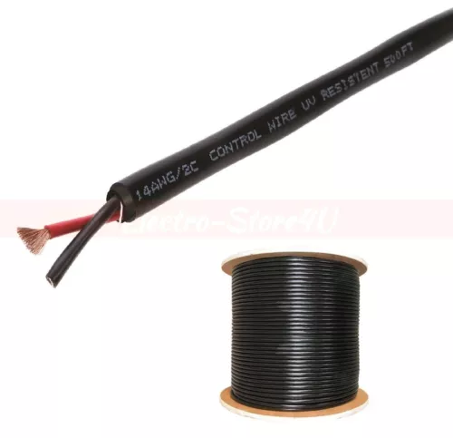 12AWG Speaker Cable 100ft Outdoor Direct Burial UV 12/2 Gauge Bulk Audio Wire