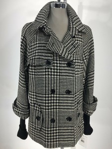 Mantella Nero Misto Calvin Lana Moderno Klein Plaid bianco Nuova Con Etichetta qvx7ZwgHP