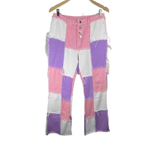 SHEIN High Waist Button Fly Spliced 