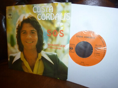 Costa Cordalis, S O S , Ich suche Liebe, CBS S 1363 PR-Sleeve Single, 7'' 1973