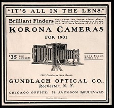 1901 KORONA CAMERA Long Bellows Series VI Gundlach Optical Photograpy Vtg AD