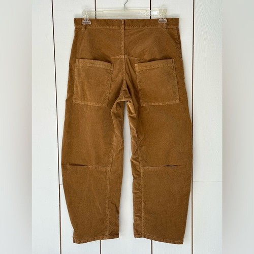 Pantaloni Nili Lotan Velvet Emerson in caramello taglia 12 canna fiocco gamba $480 nuovi con etichette - Foto 7 di 13