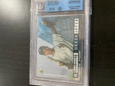 DEREK Jeter signed autographed auto 1994 UD Electric Diamond Beckett JSA insert
