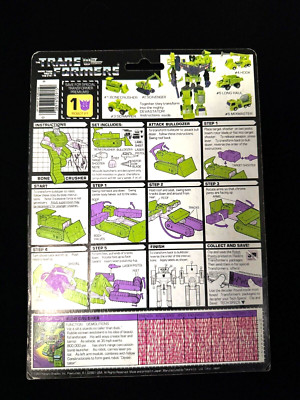 Transformer Devastator Contructicon Bonecrusher Card Signed by Neil Ross