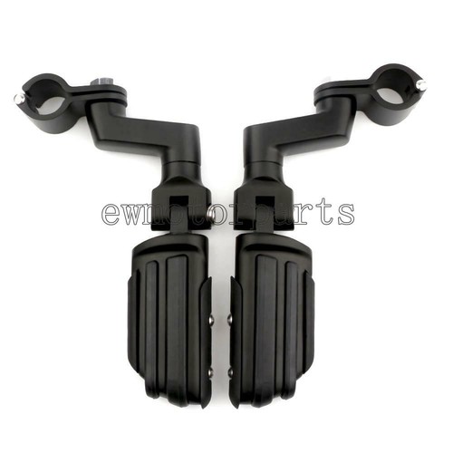 Black Highway Foot Pegs 1" Bars For Honda Goldwing 1100 1200 1500 1800