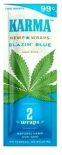 Zig-Zag WRAPS Karma Blazin' Blue Slow Burn 2 PER PACK *Discounts* USA SHIPPED!*
