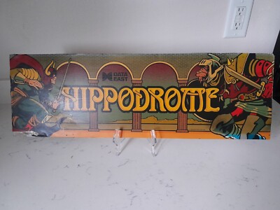 1989 Data East Hippodrome Arcade Game Marquee Sign Header Video Plexiglass 