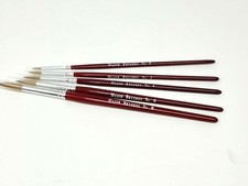 Handmade Sable Artist Paint Brushes Pack of 5 Sizes 0,2,4,6,8 