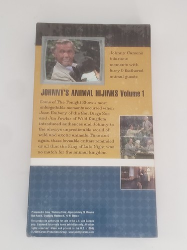 The Tonight Show: Johnny's Animal Hijinks Volume 1 (VHS) - Picture 2 of 2