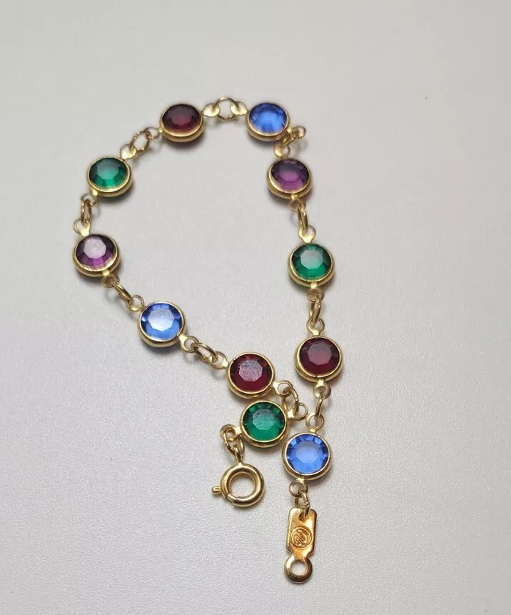 Swarovski Crystal Bracelet with Multi Color Stones