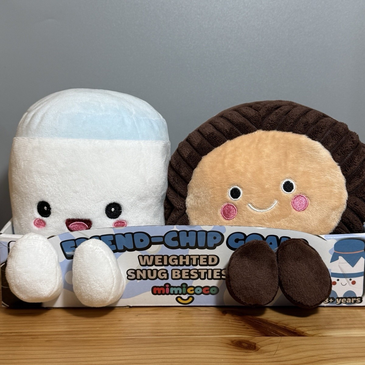 Miminko（ミミンコ） Mimicoco Weighted Plush Friend-Chip Goals Set of 2 Snug Besties