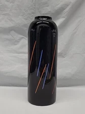 Black Art Glass Vase Marcela Vosmikova Hyalithglas Czech Glass Crystalex 5712