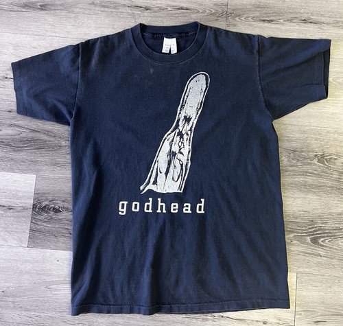 Vintage Godhead Shirt Size Large Band Tee Marilyn Manson 90s Rock Music RARE