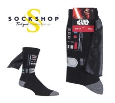 Darth Vader Cape Socks Mens Star Wars Fun Novelty Gift Villains Sizes 6-11 11-13