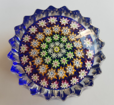 Kunstglas Perthshire Millefiori Briefbeschwerer P Cane 4cm Studio Vintage Schottland