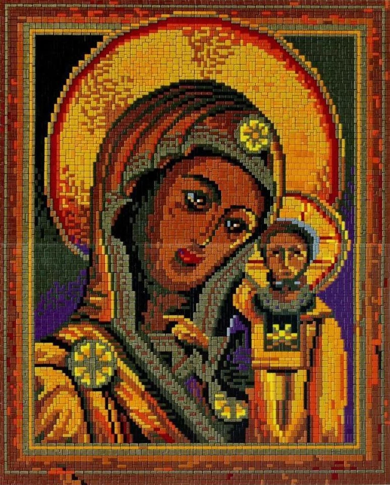 STICK IT® Mini Stecksystem Madonna Ikone ca. 9.935 Teile mit XXL-Steckvorlage Nr. 41205