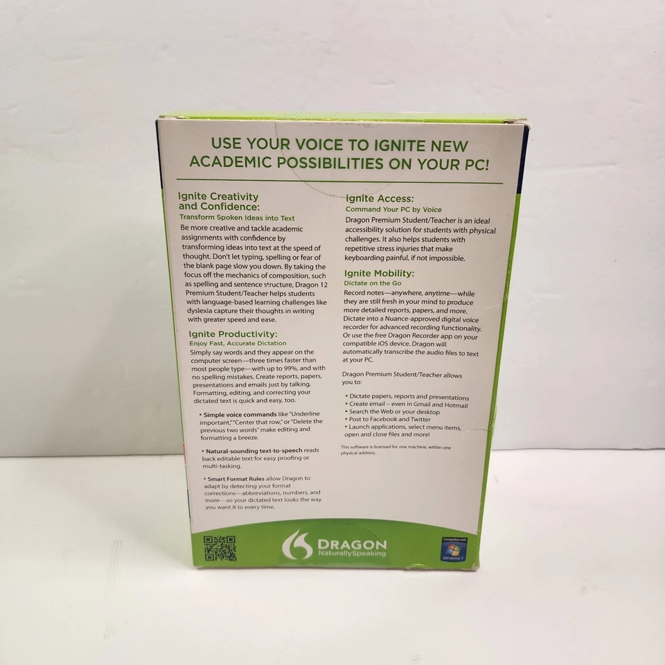 Dragon Naturally Speaking Version 12 Premium Student, Teacher Edition Speak Reco - Image 4 of 4