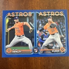 2024 Topps Update Blair Henley Shawn Dubin Royal Blue Rookie Combos RC 