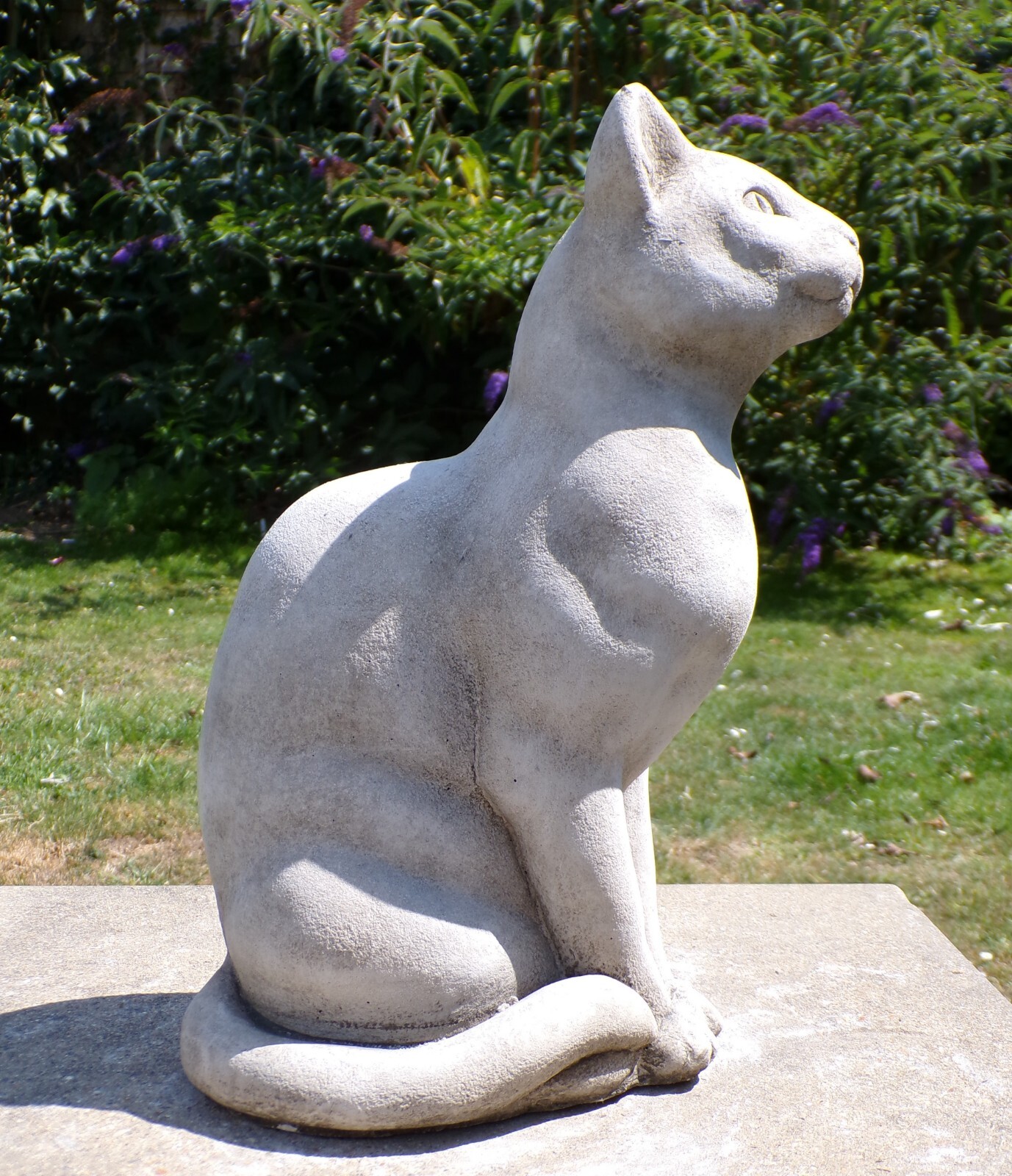 Stone Sitting Cat Statue Cat Ornament Cat Gift eBay