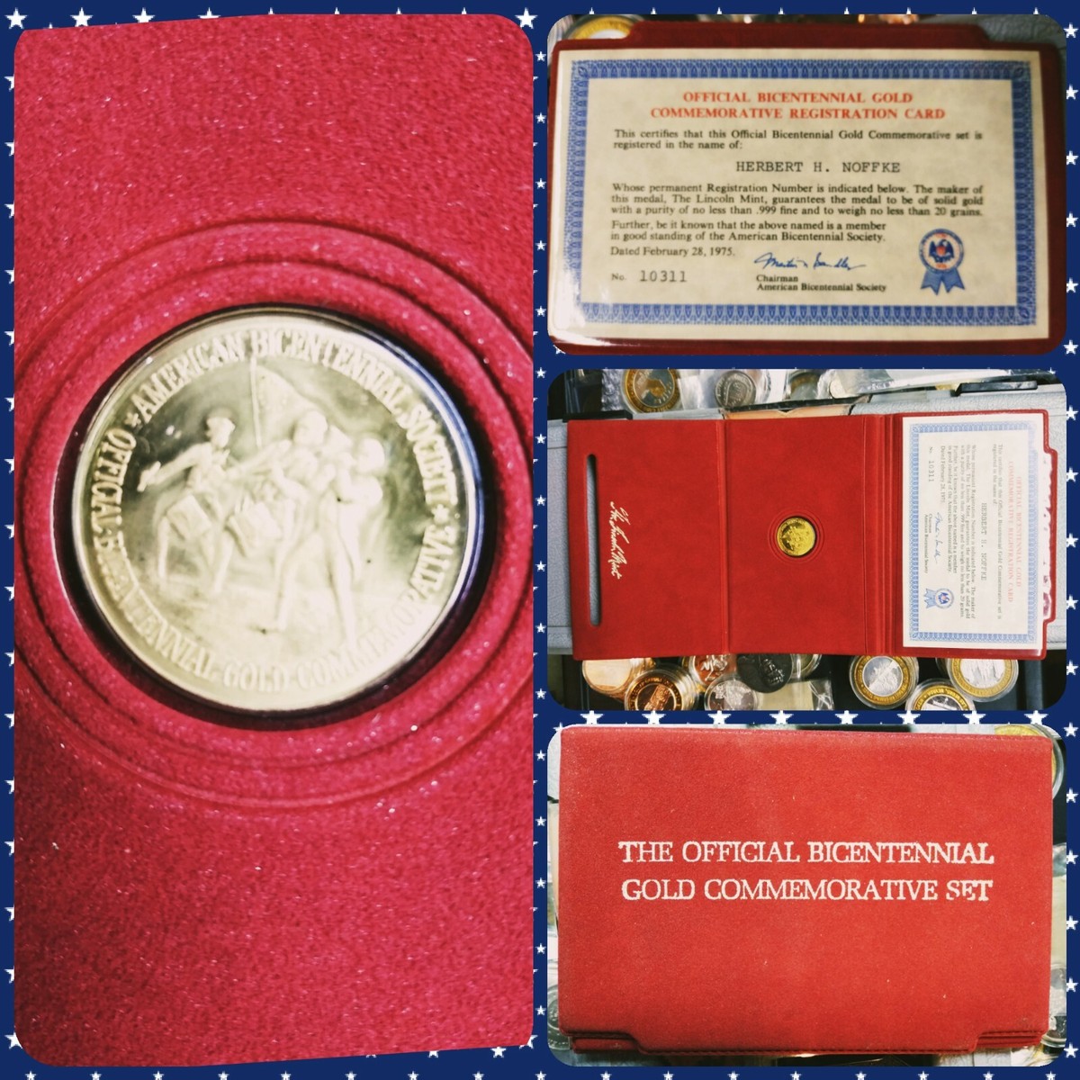 🏅Lincoln Mint Bicentennial .999 Fine Gold Commemorative