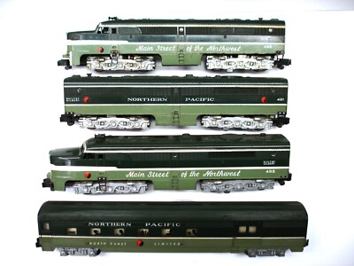 American Flyer Northern Pacific Diesel A-B-A Passenger Set + 5 Cars [Lot 10-S39]