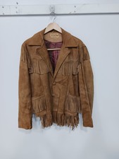Women's Vintage Brown Cherokee Togs Fringed Jacket Size Not Marked