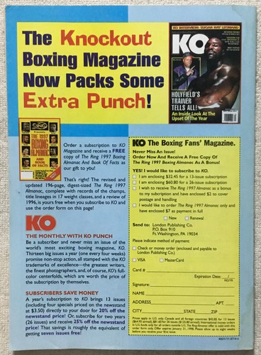 KO Boxing Magazine May 1998 Prince Naseem Hamed - Full Color Poster David Reid - Picture 11 of 11