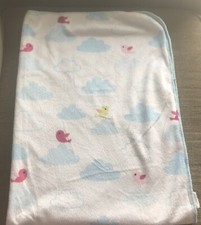 Circo Birds Baby Blanket Clouds Pink White Blue Green Orange Sherpa Lovey