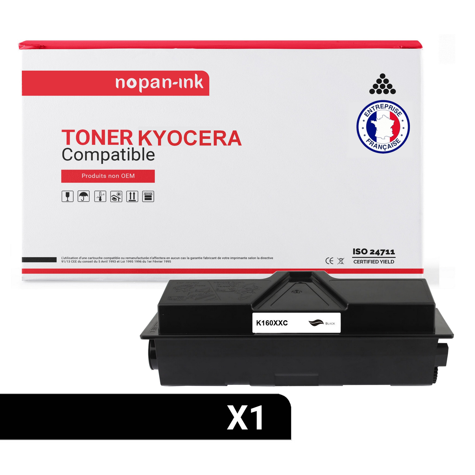 Toner noir compatible Kyocera TK160XXL cartouche laser Nopan-Ink bureautique