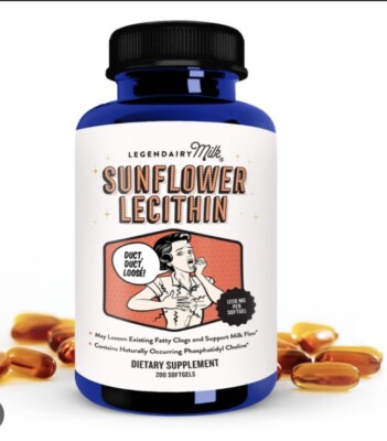 Legendairy Milk Sunflower Lecithin Breastfeeding Supplement 60 Softgel Exp 08/26