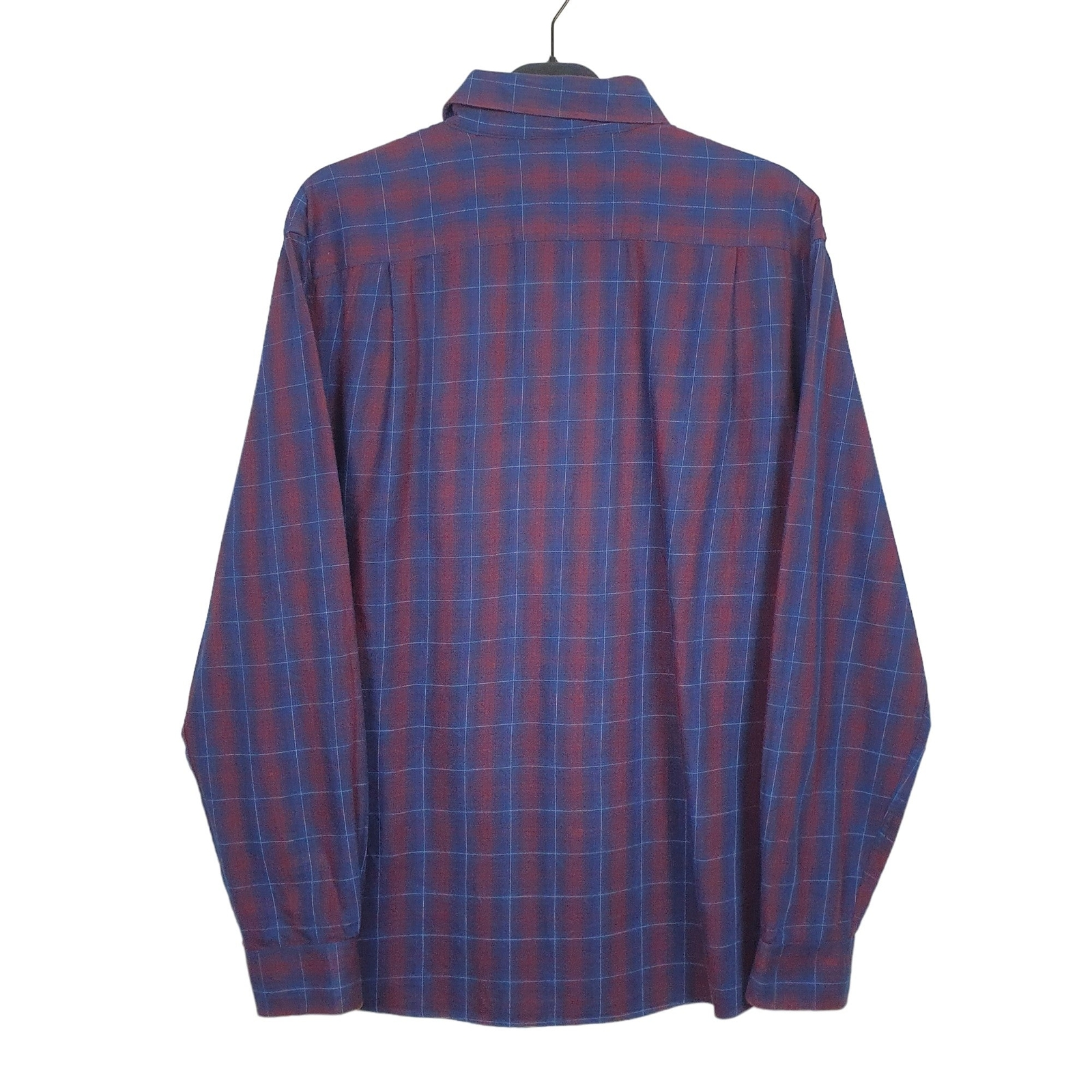 TOMMY HILFIGER Blue Check Shirt Long Sleeve Casual Mens M image 3