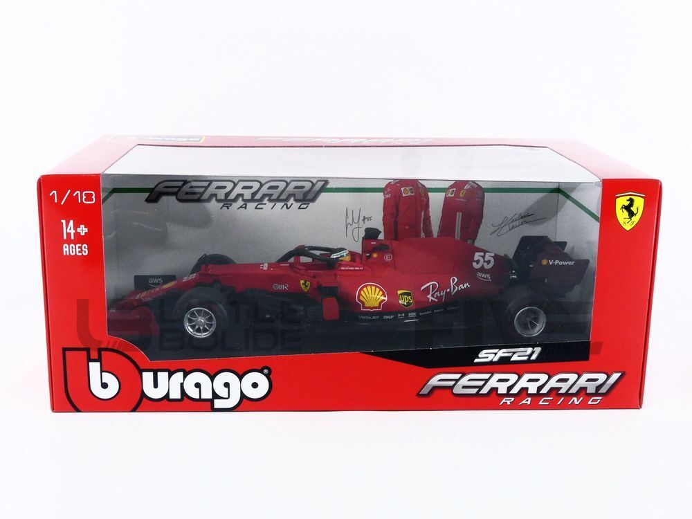 BBURAGO 1/18 - FERRARI F1 SF21 - 2021 - SAINZ JR (C. SAINZ