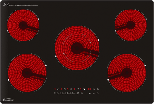 ceramic hob 5 burner