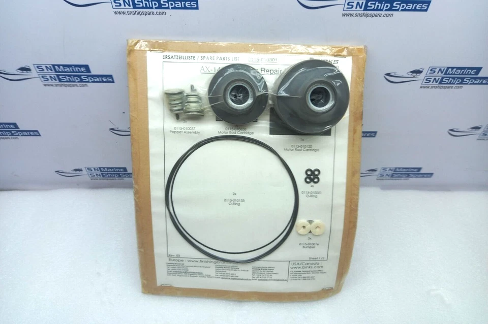 Binks 0115-010301 AX-140 Air Motor Repair Kit (1) - Image 4 of 4