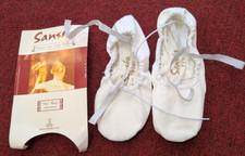 Sansha Pro1C White Canvas Split Sole Ballet Slippers Men's New