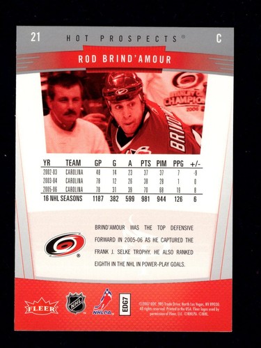 2006-07 Fleer Hot Prospects Base Hockey Cards You Pick #1 - 100 - Picture 43 of 189