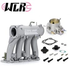 For 88-00 Honda Civic DX D15 D16 Racing Intake Manifold + 70mm Throttle Body SL