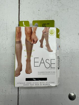 Ease By Therafirm Black Opaque Knee High Compression Stockings Unisex Size Large